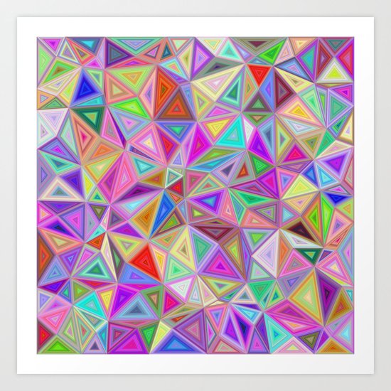 Triangular happiness Art Print