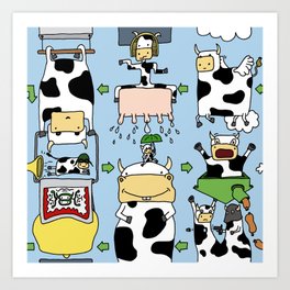 Cow story Art Print