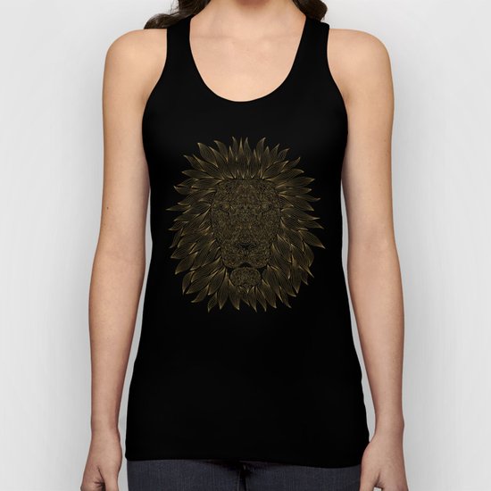 lion / black Unisex Tank Top