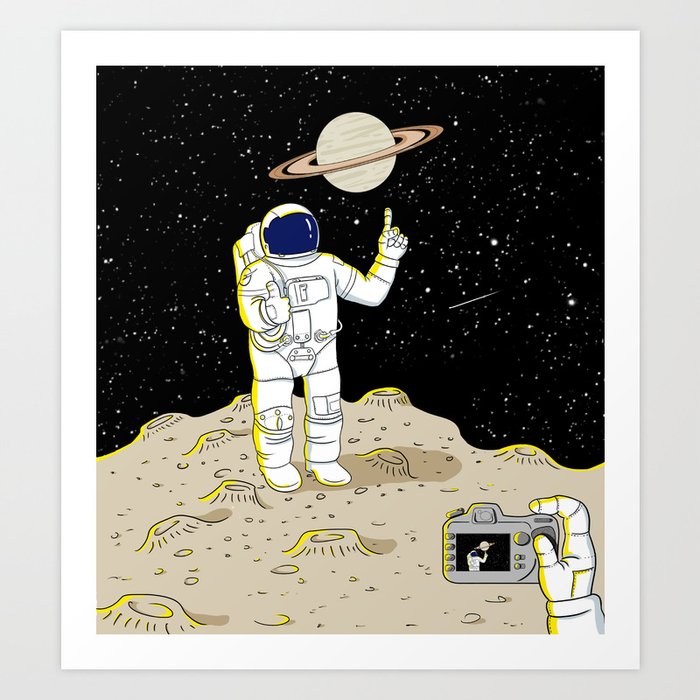 Posing Astronaut  Art Print