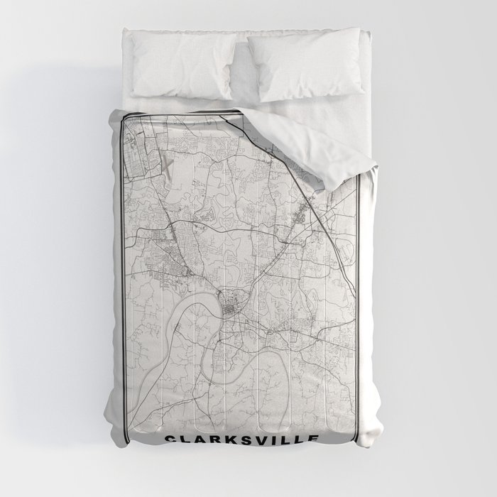 Clarksville Map Comforter