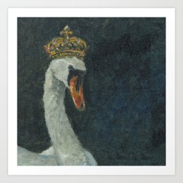 Crown Swan Art Print