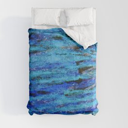 Color gradient and texture 36 blue Comforter