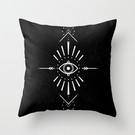 Evil Eye Monochrome Throw Pillow