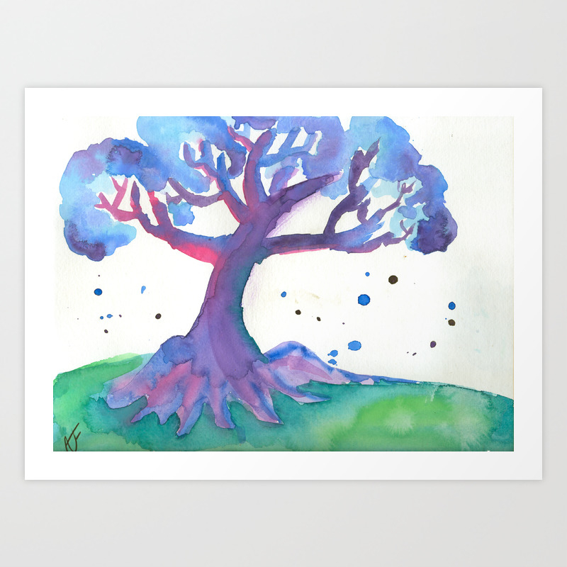Cool Colored Bonsai Art Print By Atticstudio Society6
