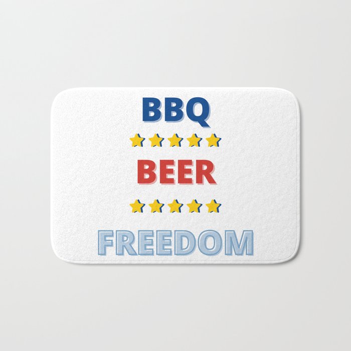 BBQ - Beer - Freedom Bath Mat