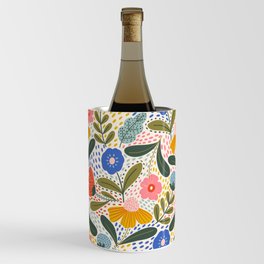 Oh Happy day - Floral pattern  Wine Chiller