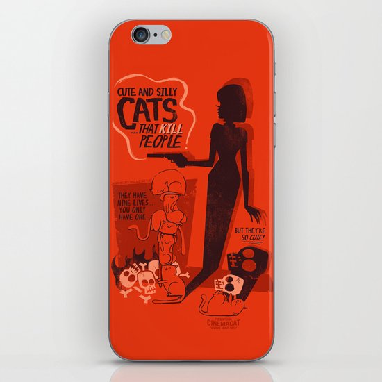 Cat Movie - orange iPhone & iPod Skin
