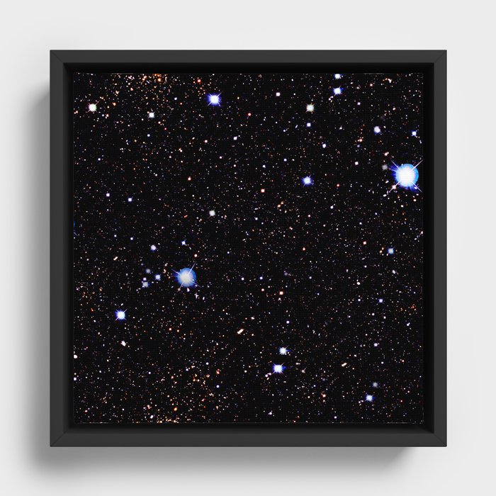 Nebula texture #43: Starfield Night Framed Canvas