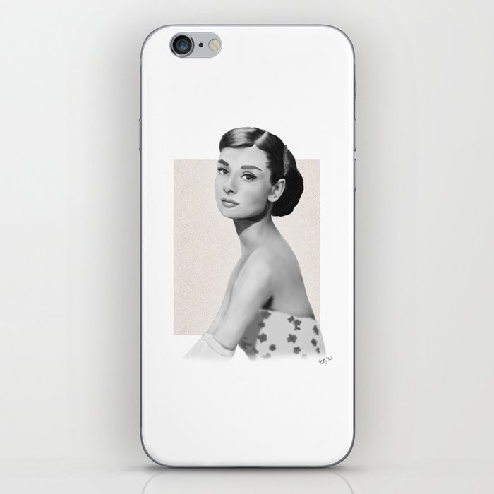 Portrait - Audrey Hepburn iPhone Skin
