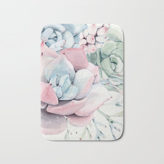 Garden of Succulents Bath Mat
