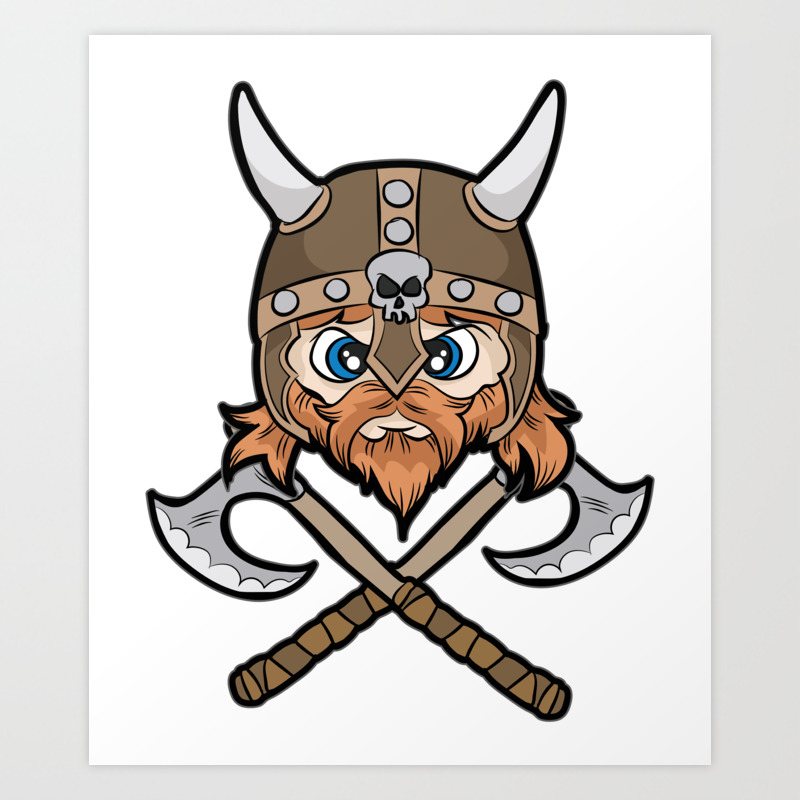 Viking Helmet Axe Nordic Brute Berserk Fighter Art Print By Moonpie90 Society6 The berserk world, majin scanlation, okami. viking helmet axe nordic brute berserk fighter art print by moonpie90