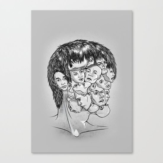 Face Lock BW Canvas Print