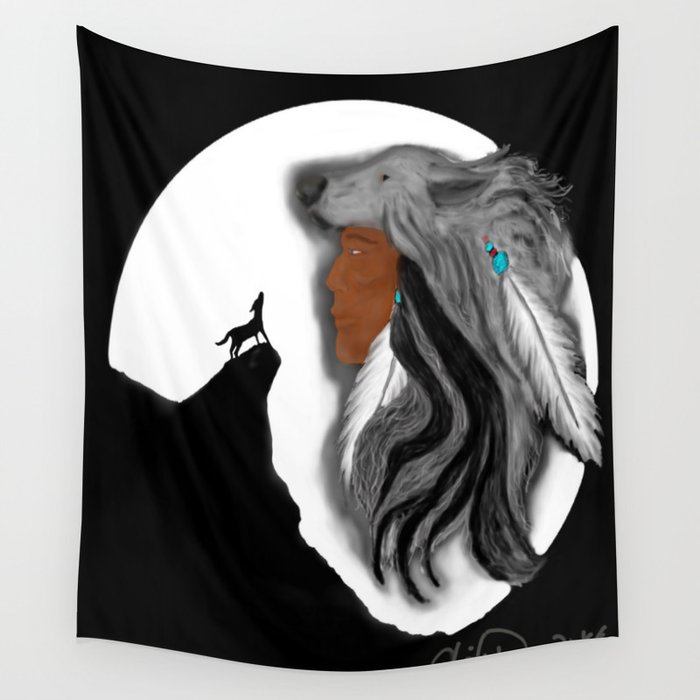 Coyote Moon Wall Tapestry