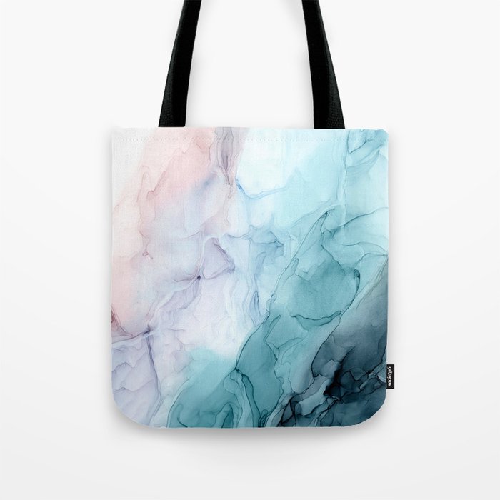 Beachy Pastel Flowing Ombre Abstract Flip Tote Bag