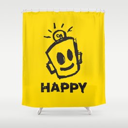 HAPPY  Shower Curtain