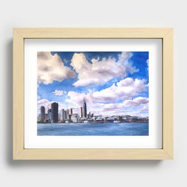 Chicago Watercolor Recessed Framed Print