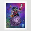 Space Pirate - X Marks The Spot Art Print
