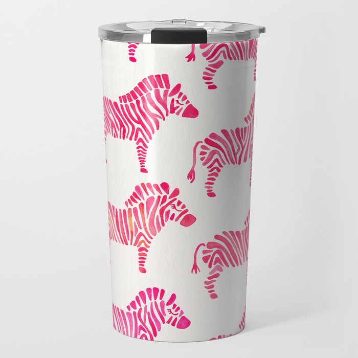 Zebras – Pink Palette Travel Mug