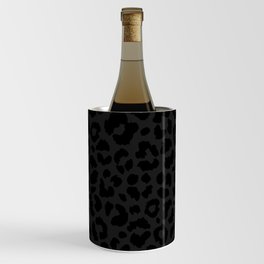Black On Black Leopard Wine Chiller