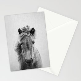 Wild Horse - Black & White Stationery Card