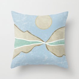 Lake sunset Throw Pillow