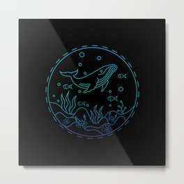 blue whale at the bottom of the sea Metal Print | Seafood, Submersible, Fish, Animal, Underwater, Ocean, Opensea, Submerge, Diving, Danger 