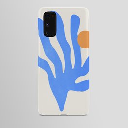 Jazz Blue Leaf: Matisse Series 02 | Mid-Century Edition Android Case