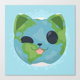 Earth Cat Canvas Print