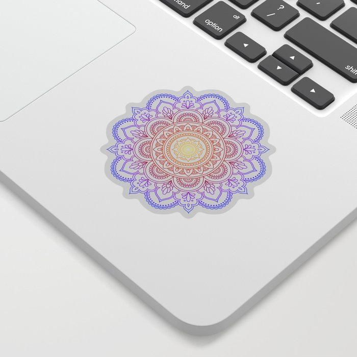 Color Circular pattern in form of mandala. Sticker