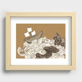 Ship on a Wave Recessed Framed Print