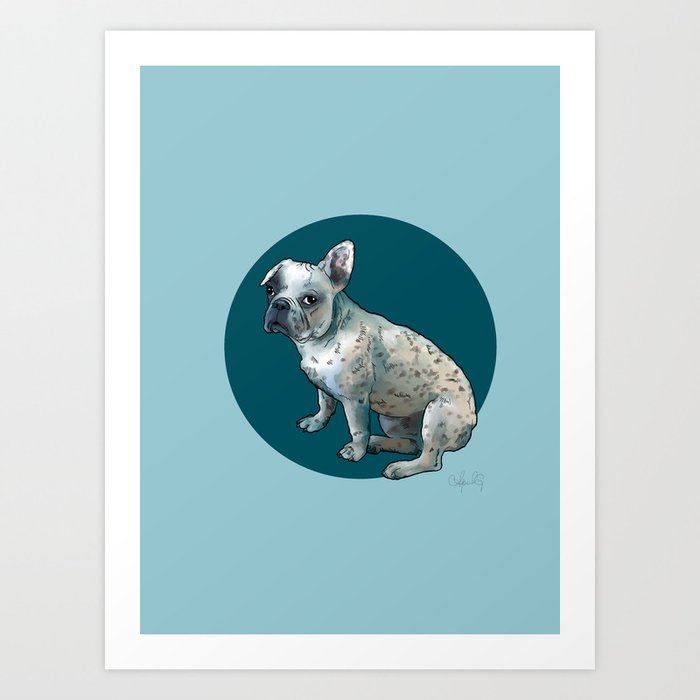 Spotted Frenchie Art Print by Coddiwomple Creative Society6