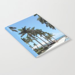 Florida Beach Resort | Palm Tree Pathway To The Beach And Blue Sky | Pictures With Weekend Vibes Notebook