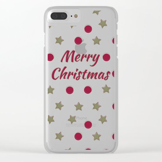 Merry Christmas Clear iPhone Case