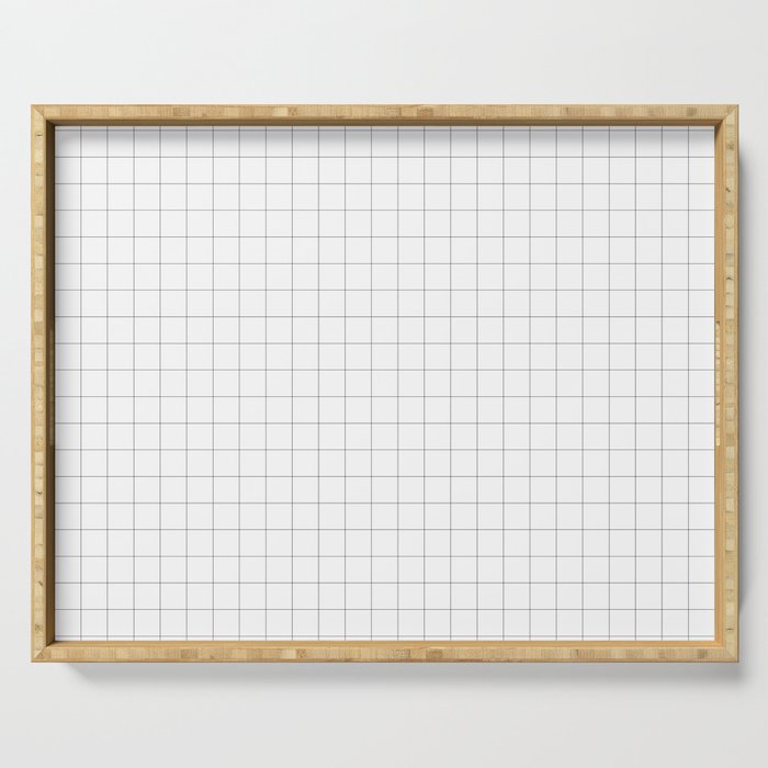 The Minimalist: White Grid Serving Tray