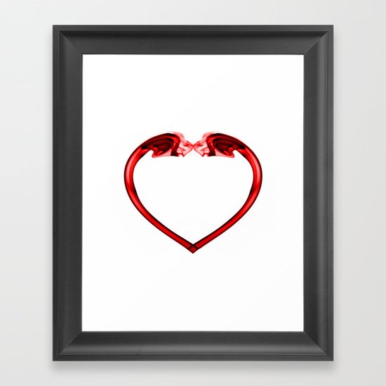 Love Smoke Red 2 Framed Art Print