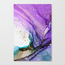 Pretty Purple & Gold Design Canvas Print
