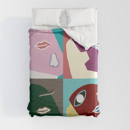 When I'm lost in thought patchwork 4 Duvet Cover