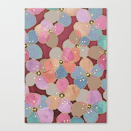 It's Always Summer Somewhere - translucent poppy doodle Canvas Print