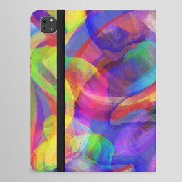 Pop Abstract Glitch Joyful Art For All by Emmanuel Signorino iPad Folio Case