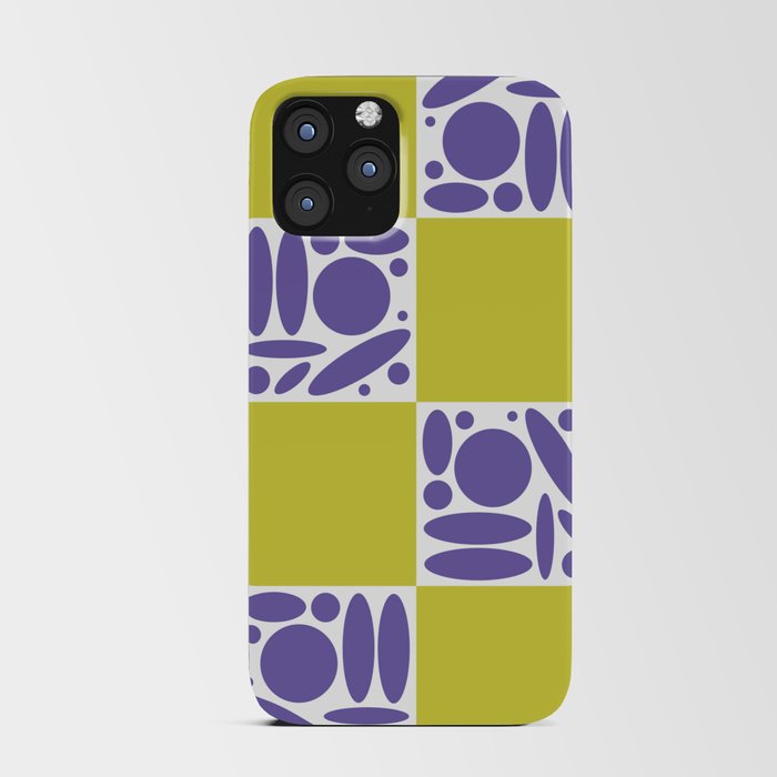 Geometric modern shapes checkerboard 22 iPhone Card Case