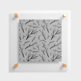Winter trees in a snowy forest Floating Acrylic Print