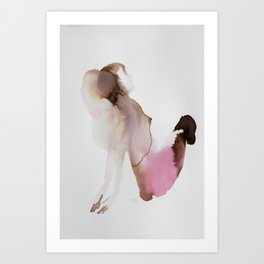 Body Study - Pink III / Watercolor Art Print