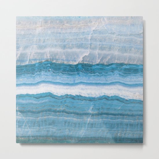 Blue onyx marble Metal Print