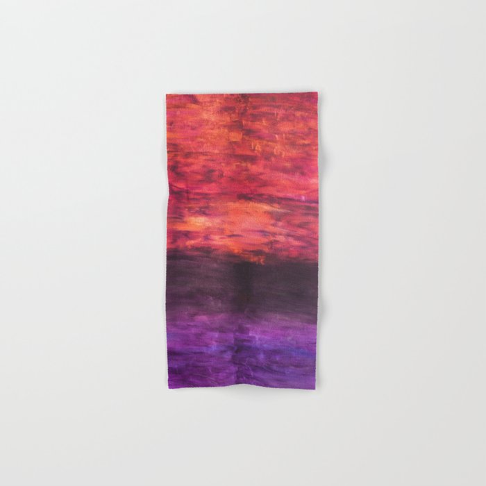 "Sunrise, Sunset" - Original Acrylic Painting by Elizabeth Anne Hand & Bath Towel