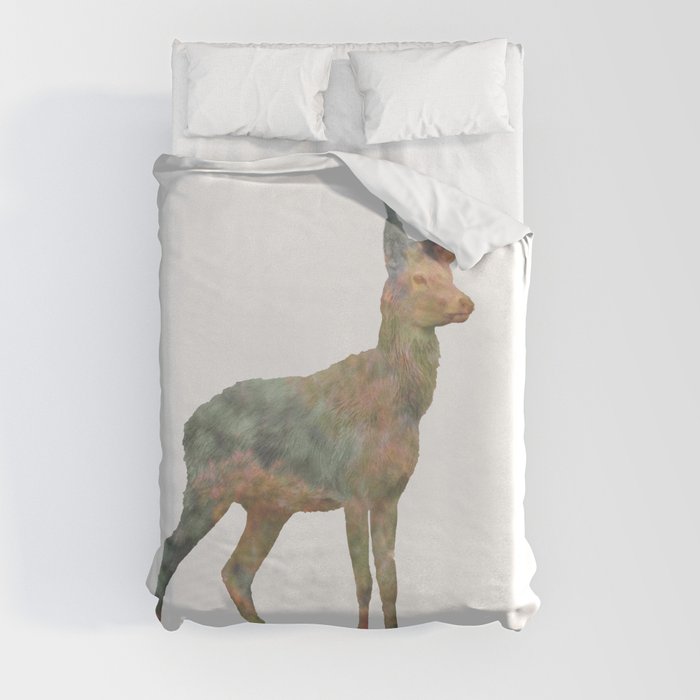 Young Stag double exposure Duvet Cover