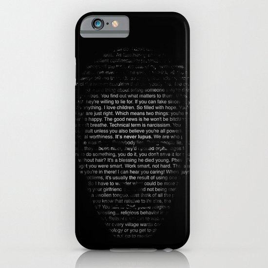 House MD Quotes Print (It's never lupus) iPhone & iPod Case