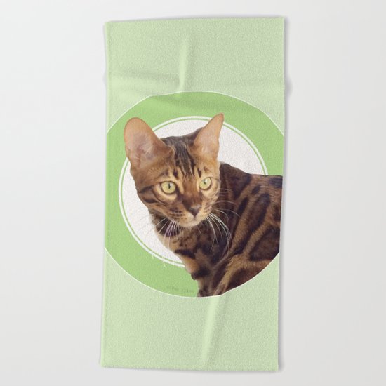 Boris the cat - Boris le chat Beach Towel