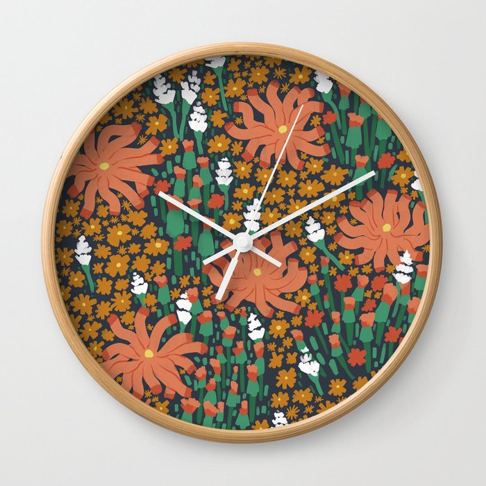 Floret in the closet Wall Clock