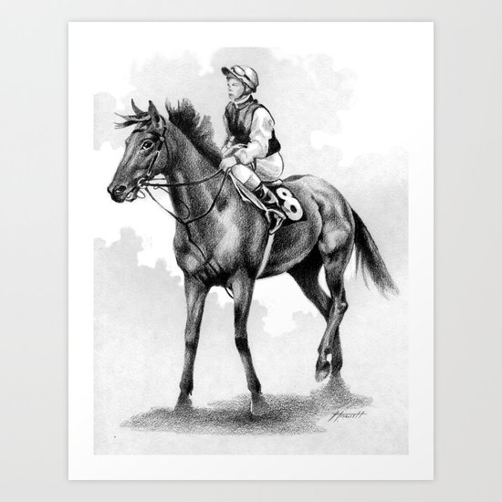 About To Play Up - Racehorse Art Print
